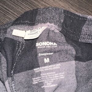 Sonoma Charcoal Plaid Sleepwear Shirt